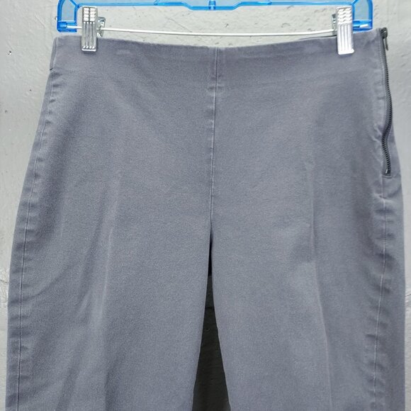 Everlane Side-Zip Pants Women’s 6 Stretch Cotton Slate Gray Cropped Mid Rise - Picture 6 of 14